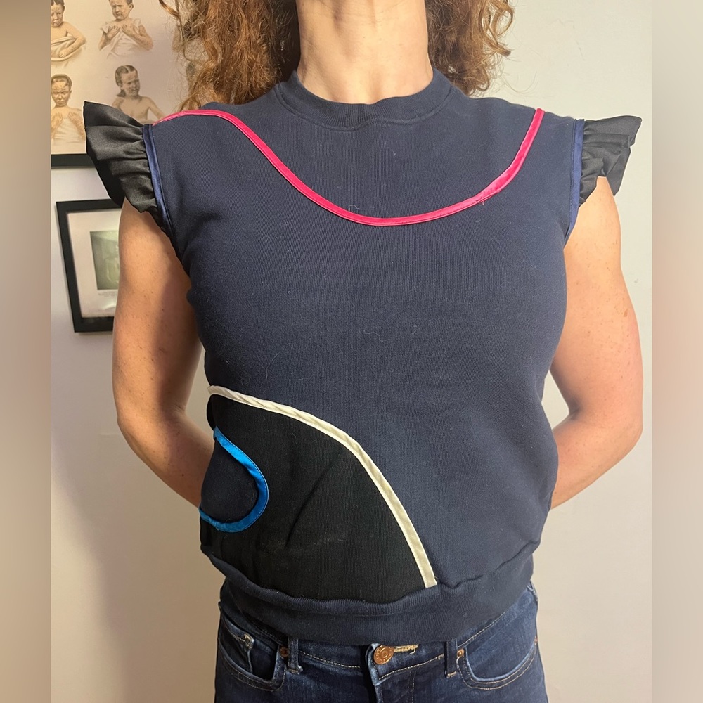 Black top, 80’s style, vintage